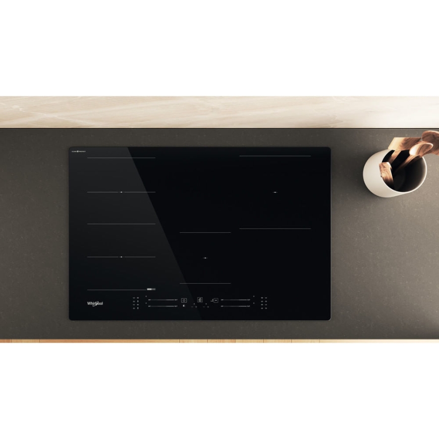 Whirlpool WF S1577 CPNE Black Built-in 77 cm Zone induction hob 4 zone(s) – 5
