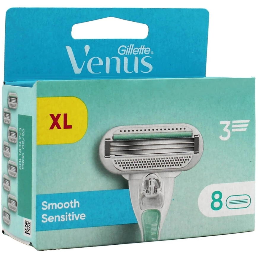 Gillette Venus Smooth Sensitive Replacement Heads parranajoterät, 8 kpl. – 2