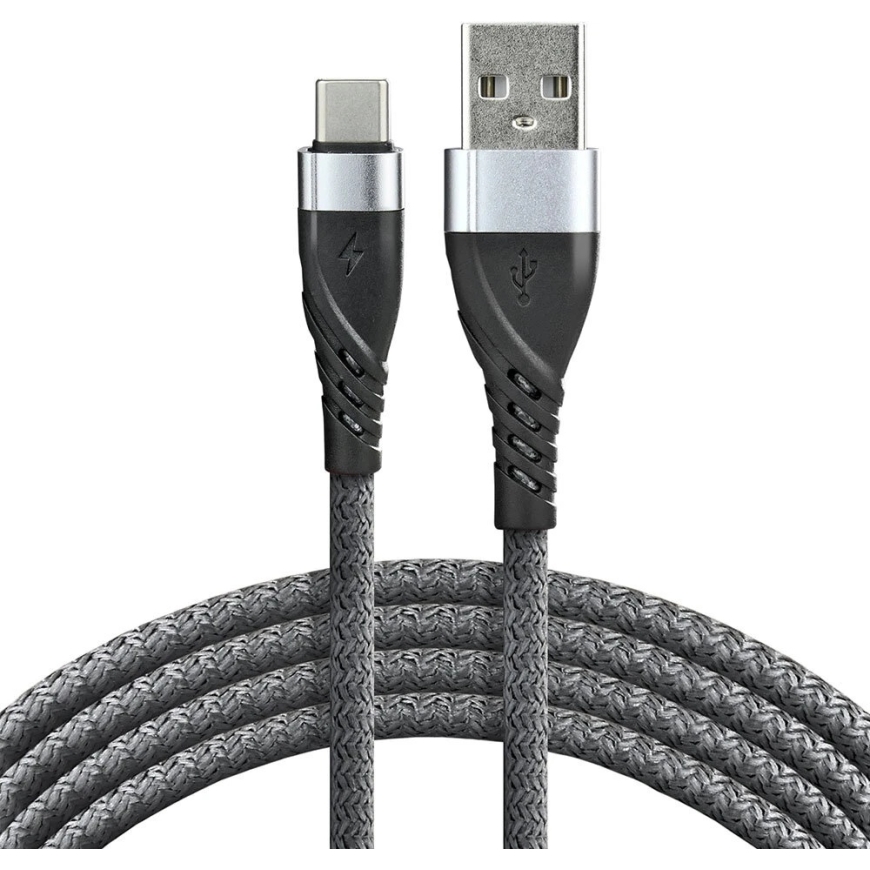 USB-C Cable - everActive CBB-2CG 3A Fast Charging, 480 MB/s Data Transfer, Nylon Protection, Black – 3