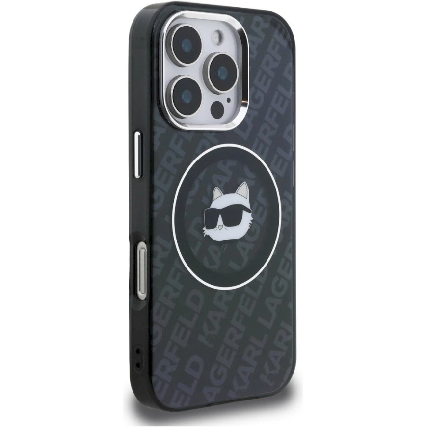 Karl Lagerfeld IML Choupette Head Logo MagSafe case for iPhone 16 Pro – black – 3