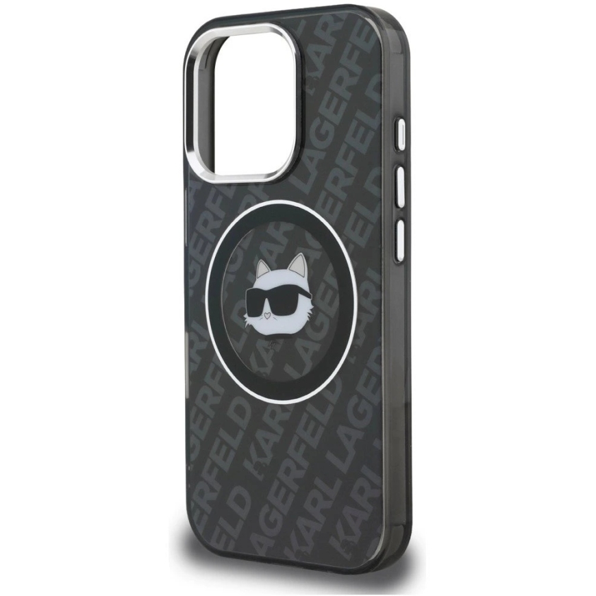 Karl Lagerfeld IML Choupette Head Logo MagSafe case for iPhone 16 Pro – black – 5