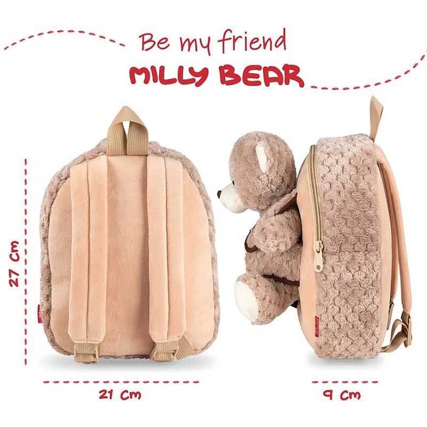 Perletti Milly Bear backpack with plush toy 26cm – 3