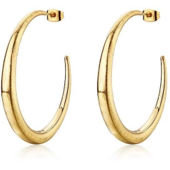 Серьги-кольца Sagapo Modern с золотым покрытием Chunky SHK121
