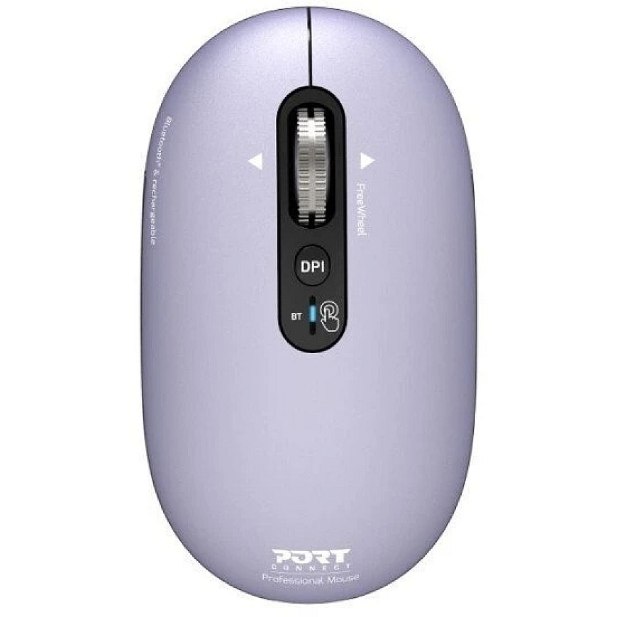 PORT CONNECT Pure MAC, Wireless Rechargeable Mouse, Bluetooth, FreeWheel, 3200 DPI, Iris – 2