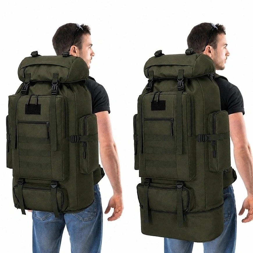 BQ43D tactical backpack 100L, waterproof, green – 4