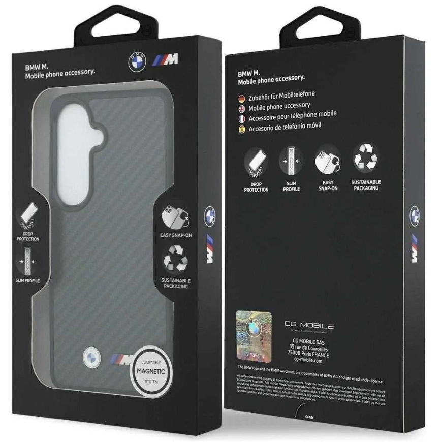 BMW M Kevlar Logo MagSafe Case for Samsung Galaxy S26, black color – 3