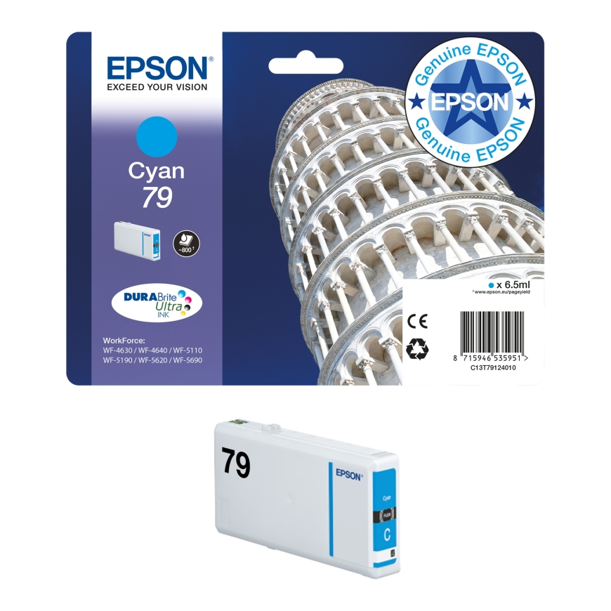Epson Tower of Pisa 79XL струйный картридж 1 шт Подлинный Высокая (XL) Голубой – 2