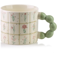 Affek Design NARIA Puodelis 350ml 9x14x8cm gėlės