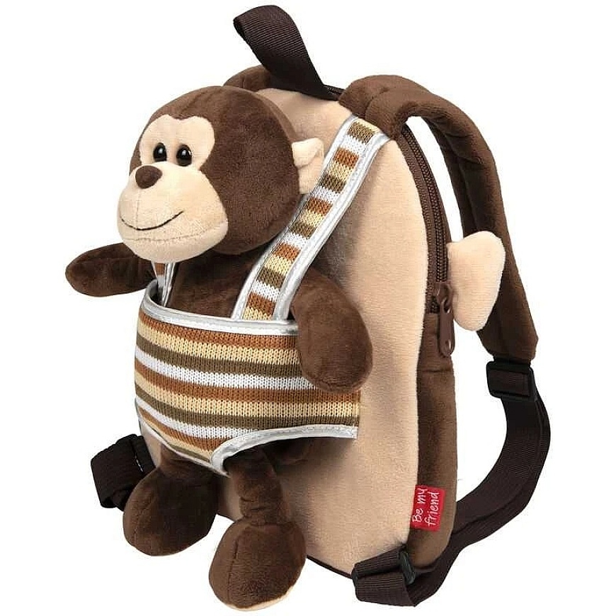 Perletti Max Monkey reversible backpack with plush toy 25cm – 2
