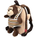 Perletti Max Monkey reversible backpack with plush toy 25cm Perletti Max Monkey reversible backpack with plush toy 25cm