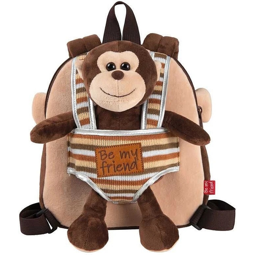 Perletti Max Monkey reversible backpack with plush toy 25cm – 4