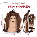 Perletti Max Monkey reversible backpack with plush toy 25cm Perletti Max Monkey reversible backpack with plush toy 25cm