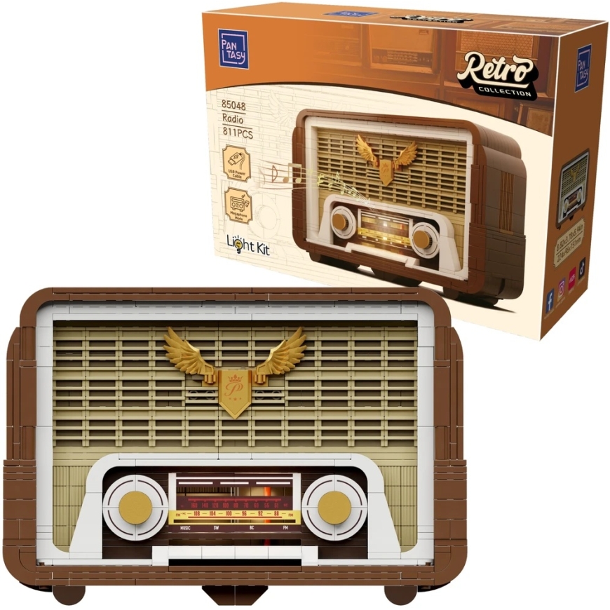 "Pantasy Retro" collection lamp radio construction blocks