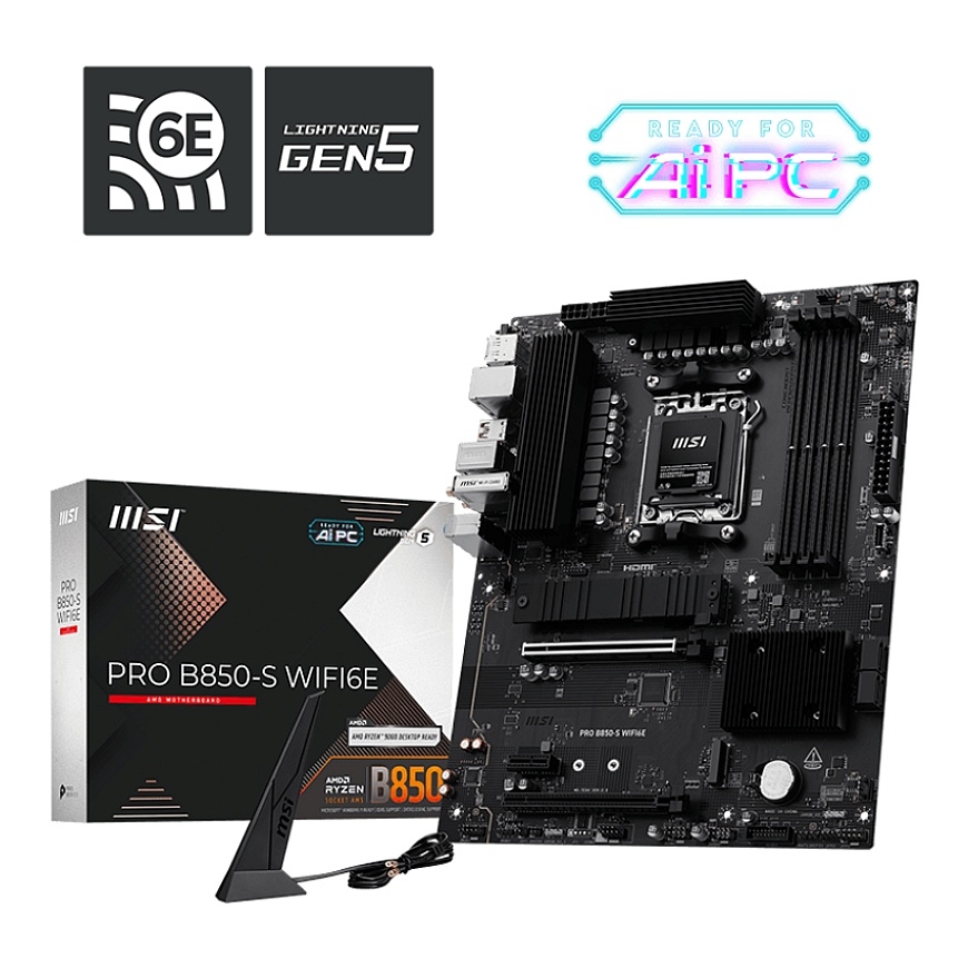 MSI PRO B850-S WIFI6E emaplaat AMD B850 Protsessoripesa AM5 ATX – 2