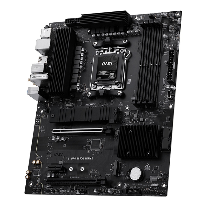 MSI PRO B850-S WIFI6E mātes plate AMD B850 AM5 pieslēgvieta ATX – 3