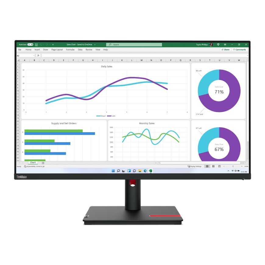 Lenovo ThinkVision T32h-30 PC lamekuvar 80 cm (31.5") 2560 x 1440 pikslit Quad HD LED Must – 5