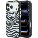 Karl Lagerfeld IML Signature Zebra Glitter MagSafe Case for iPhone 17 Pro / 18 Pro - Gold