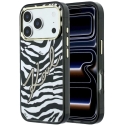 Karl Lagerfeld IML Signature Zebra Glitter MagSafe Case for iPhone 17 Pro / 18 Pro - Gold