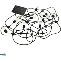 SOLAR GARDEN LIGHT STRING LED BEMKO SOLBEE 3W 3000K 10PC 10M IP65 Black C83-SOB-003BL-3K