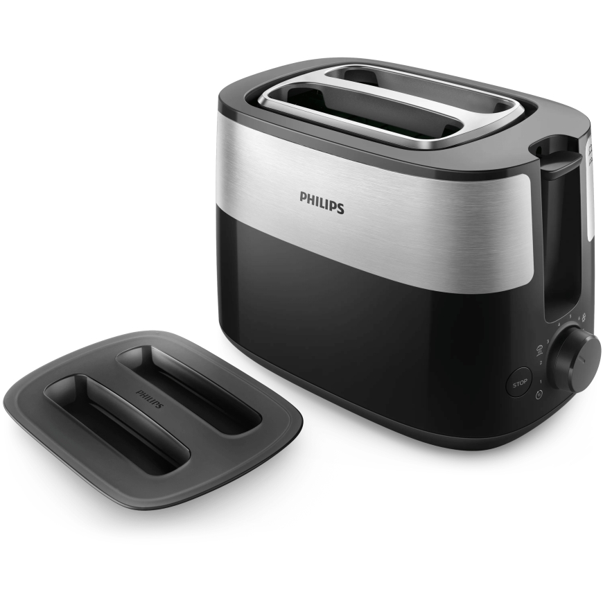 Philips Daily Collection HD2517/90 leivänpaahdin 8 2 viipale(i)ta 830 W musta, Hopea – 3