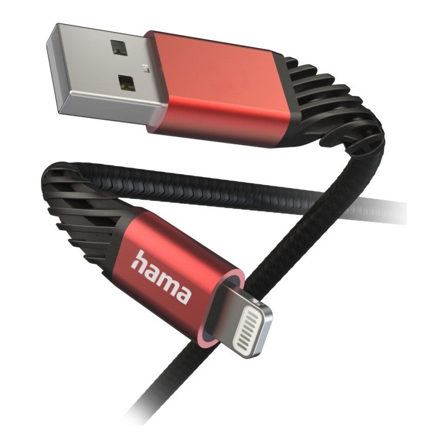 Hama Extreme 1,5 m musta, Punainen – 2