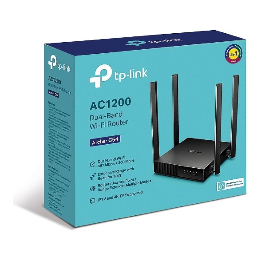 TP-Link Archer C54 wireless router Fast Ethernet Dual-band (2.4 GHz / 5 GHz) Black – 4