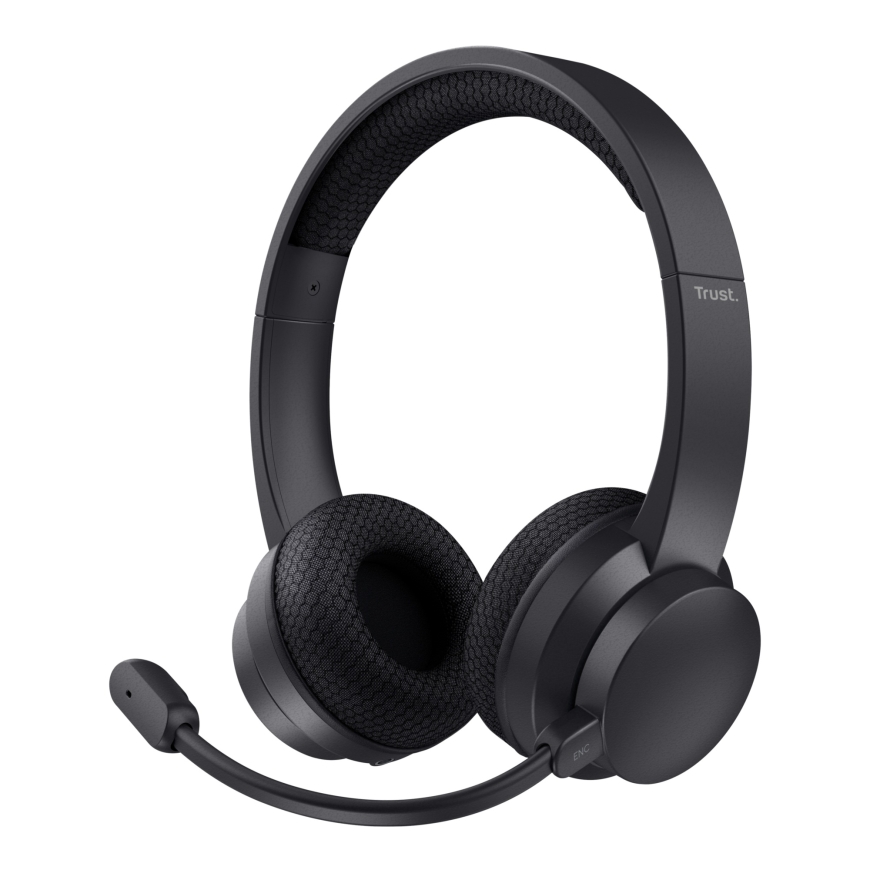 Trust Ayda Headset Wired & Wireless Head-band Calls/Music USB Type-C Bluetooth Black
