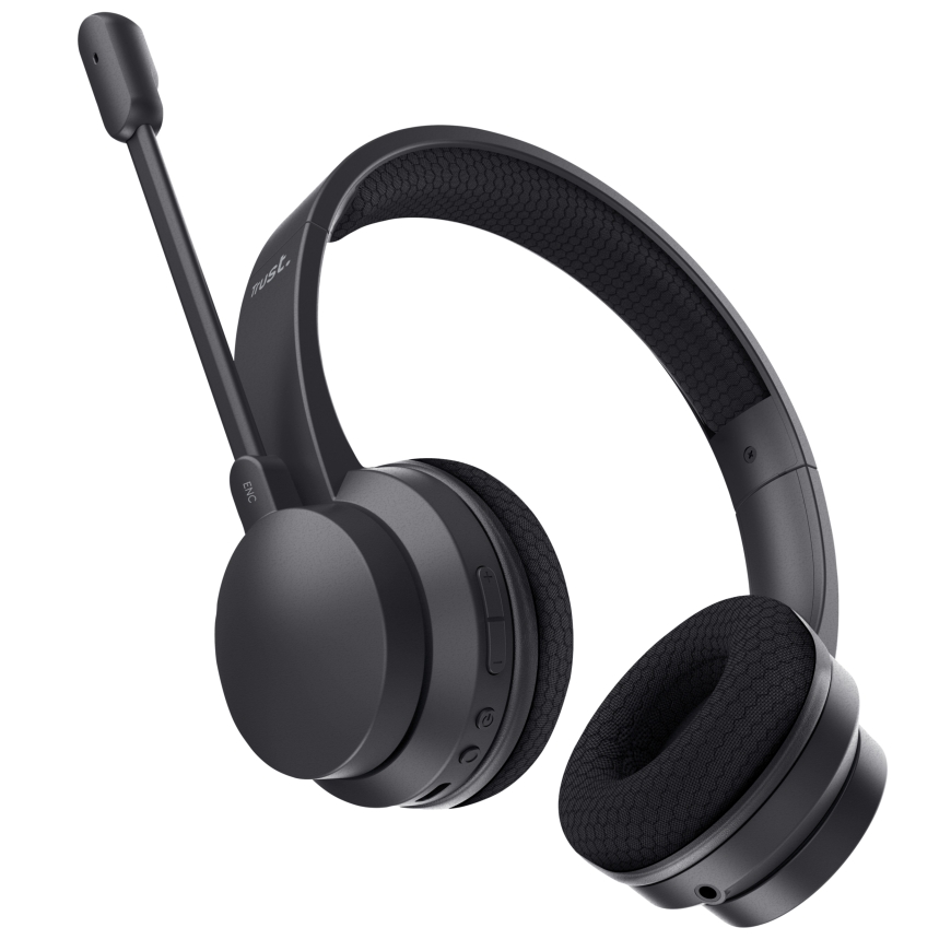 Trust Ayda Гарнитура Проводной и беспроводной Оголовье Calls/Music USB Type-C Bluetooth Черный – 2