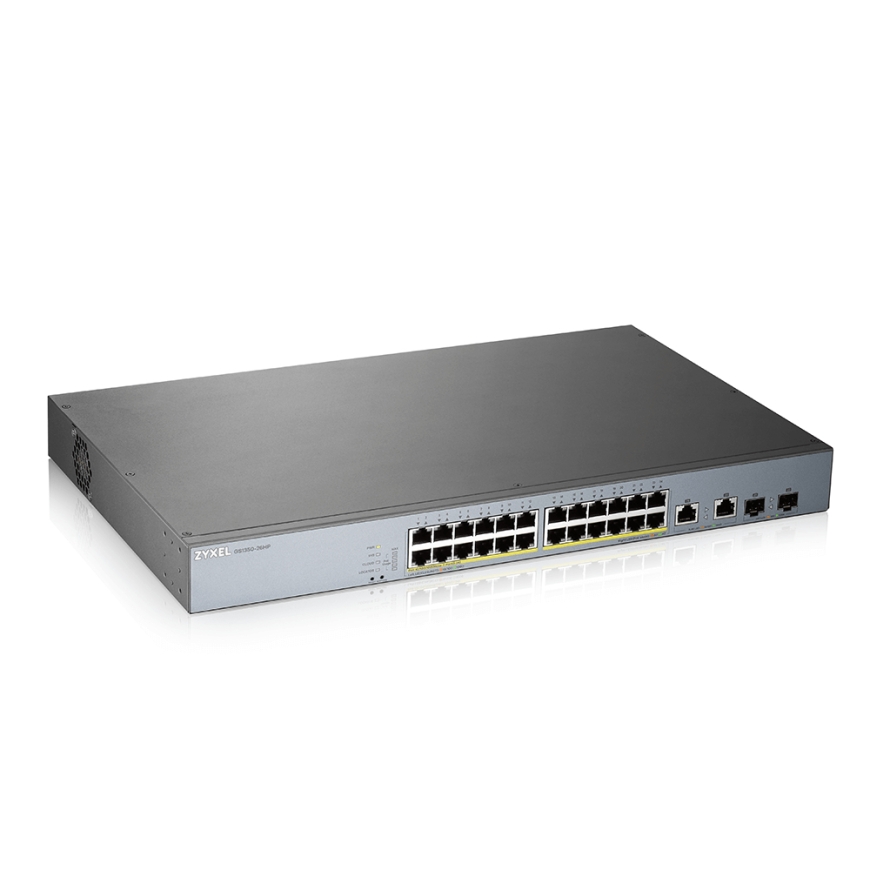 Zyxel GS1350-26HP-EU0101F tīkla pārslēgs Vadīts L2 Gigabit Ethernet (10/100/1000) Power over Ethernet (PoE) Pelēks