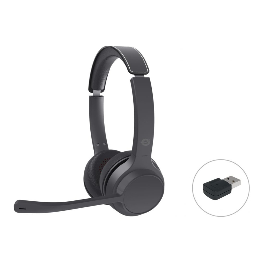Conceptronic POLONA04BA Bluetooth Stereo Headset with USB Audio Adapter