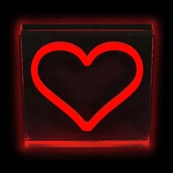 Eko-Light 2Kids Toys LED NEON LIGHT Heart Lamp Red