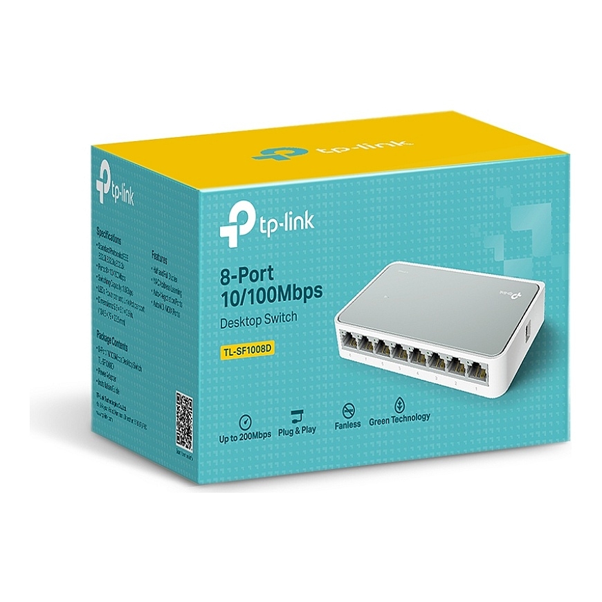 TP-Link TL-SF1008D Unmanaged Fast Ethernet (10/100) White – 3