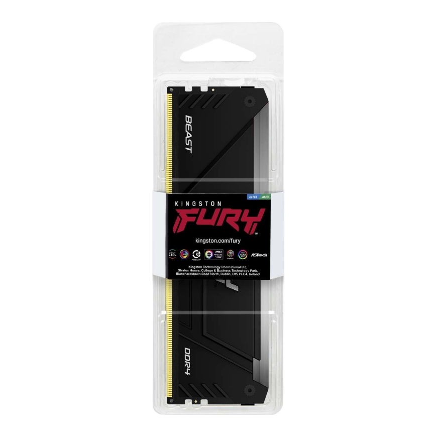 Kingston Technology FURY Beast RGB atminties modulis 8 GB 1 x 8 GB DDR4 3600 MT/s – 3