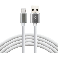 USB кабель – EverActive CBS-1.5MW Micro USB 2,4 A, 480 Mbps, 1,5 м, Белый