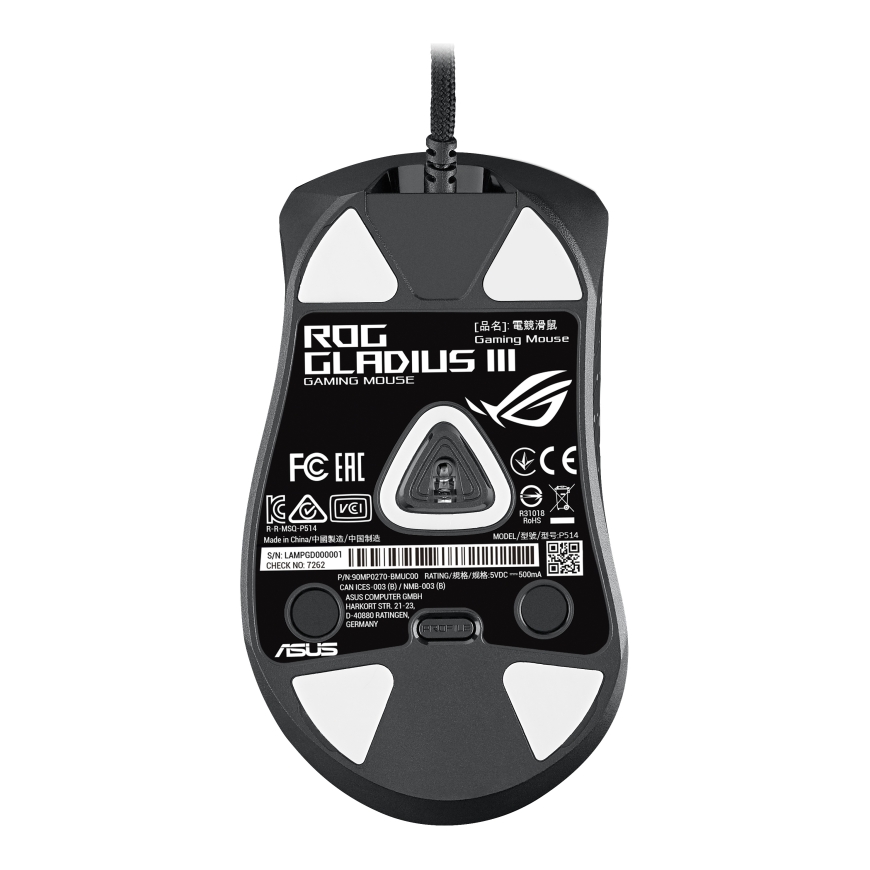 ASUS ROG Gladius III hiir Mängimine Parempoolne USB tüüp A Optiline 19000 DPI – 3
