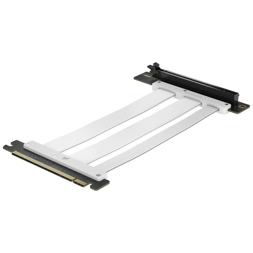 Corsair Premium PCIe 5 Riser Cable, 175 mm, x16 Interface – White – 3