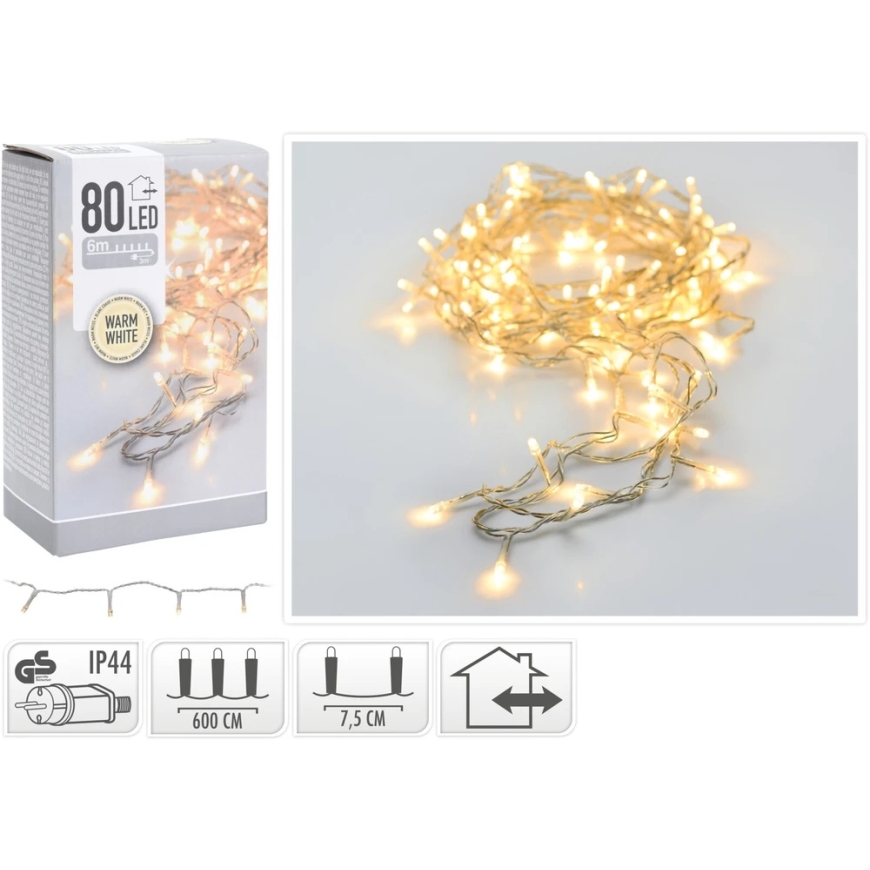 Mondex LED ķēde 80L ĀRA 6M