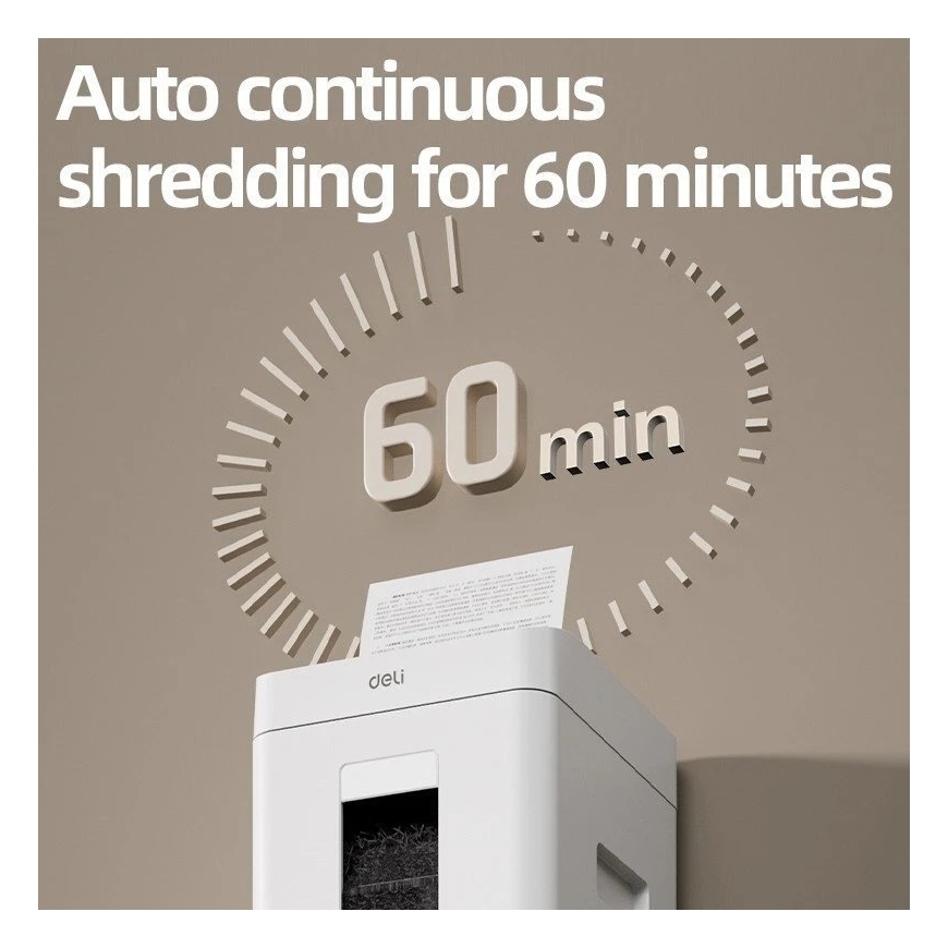 DELI T081 2x12mm P5 Document Shredder – 4