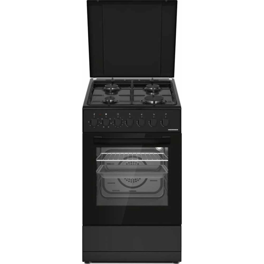 Heinner Kombinētā gāzes plīts HFSC-S60LITGC-BK HEINNER
