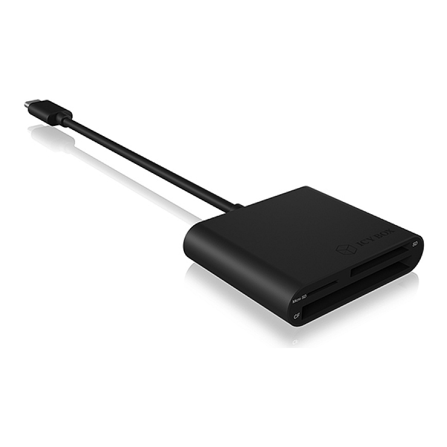 ICY BOX IB-CR301-C3 kortelių skaitytuvas USB 3.2 Gen 1 (3.1 Gen 1) Type-C Juoda – 3