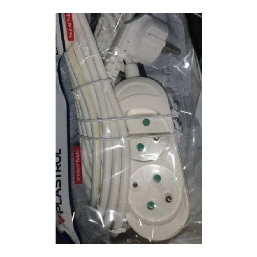Plastrol Extension Cord with Double Plug Socket – 2