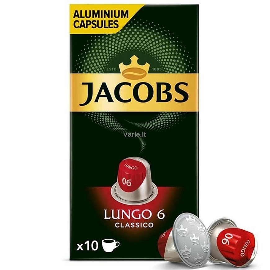 Kahvikapselit JACOBS Lungo 6 Classico, 52g