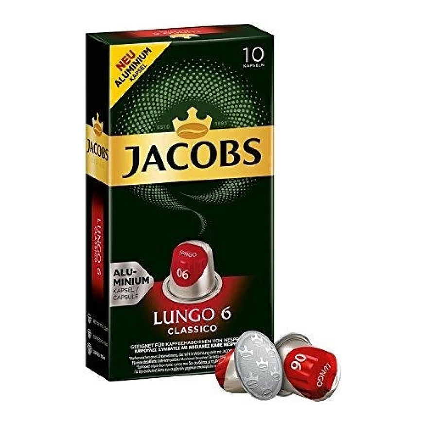 Kahvikapselit JACOBS Lungo 6 Classico, 52g – 2