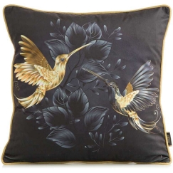 Eurofirany SI/PO/VELVET/01 45X45 Melns + Zelts