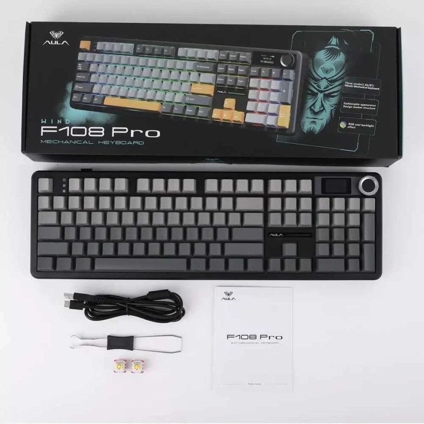 AULA Klaviatūra Aula F108 PRO (Melna)