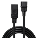 Lindy 2m C14 to C19 Mains Extension Cable, Black