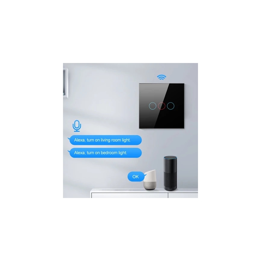 Avatto TS02-EU-B3 Glass Wi-Fi Light Switch – 4