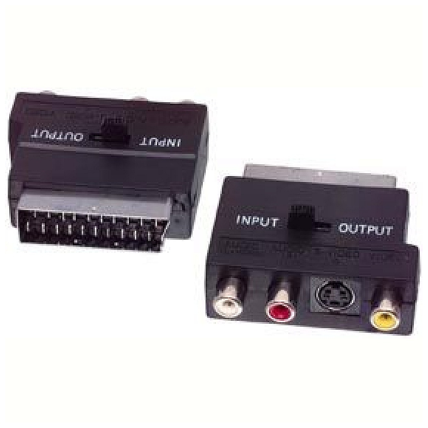 Goobay Pareja SCART:M - 3RCA:F+SVHS:F ar