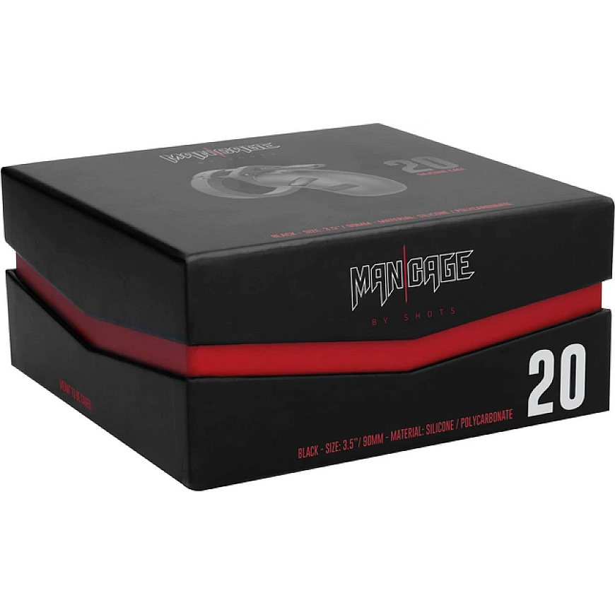 Mancage By Shots 20 model – beauty – 3.5""" – silicone cock cage – black – 2
