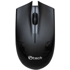 C-TECH pele WLM-08, bezvadu, 1200DPI, 3 pogu, USB nano saņēmējs, melna